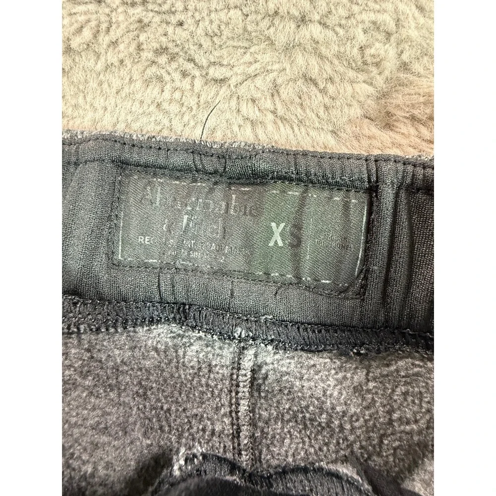 Abercrombie & Fitch Herringbone Jogger‎ Pants XS Zip Pockets Drawstring Winter